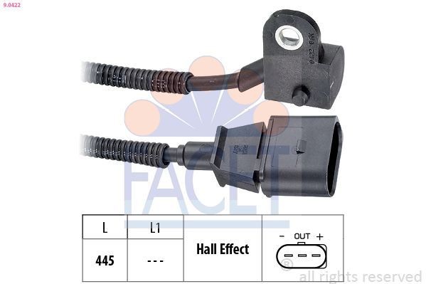 FACET 9.0422 | Eksantrik Mil Konum Sensörü Ford Galaxy 1,9Tdcı 90Ps 99 > 06 Audi A2 A3 / Seat Alhambra Altea Altea Xl Arosa Cordoba Ibiza Leon VW Golf IV Bora Beetle Jetta