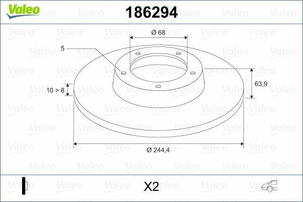 VALEO 186294 | Fren Diski Arka Passat B5 (3B2) 96-0045078 45139 1.8 T 2.3 Vr5 1.9 TDI 1.9 TDI 2.8 V6 1.9 TDI 2.5 TDI 2.0 1.9 TDI 2.8 V6 Passat B5 Variant (3B5) 97-0045078 45139 1.8 T 2.3 Vr5 2.8 V6 1.9 TDI 1.9 TDI 1.9 TDI 2.5 TDI Passat B5 98-06 / 100 90-