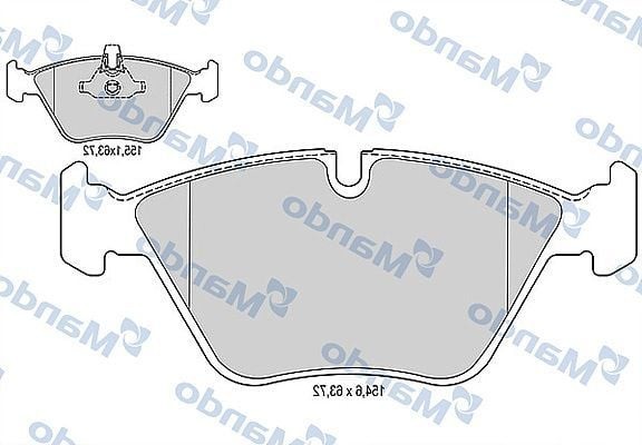 MANDO MBF015212 | Fren Balata Ön 05-BMW 3S-E90-E91 5S-E60-E61