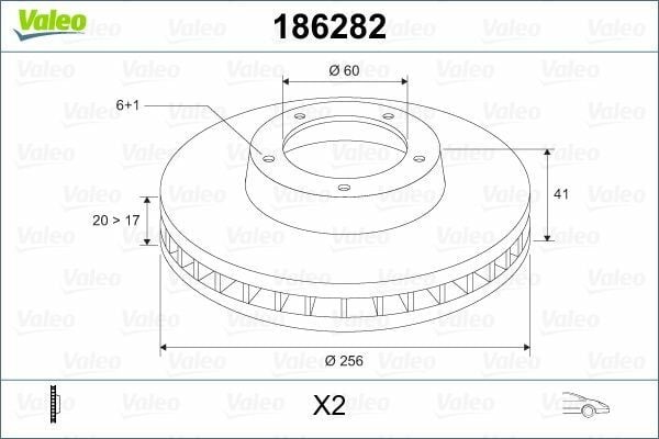 VALEO 186282 | Fren Diski Ön Astra F Hatchback (T92) 91-981.8 İ (F08, M08, F68, M68) Astra F Station Wagon (T92) 91-981.8 İ (F35, M35) Tigra (S93) 94-001.4 16V (F07) 1.6 16V (F07) 1.4 16V (F07) 1.6 16V (F07) Vectra A (J89) 88-951.8 S (F19, M19) 1.7 TD (F1