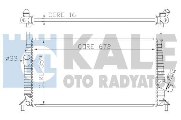 KALE 356300 | Ford Focus 2004-2008 Model Arası 1.6 Benzinli & DizelSu Radyatörü