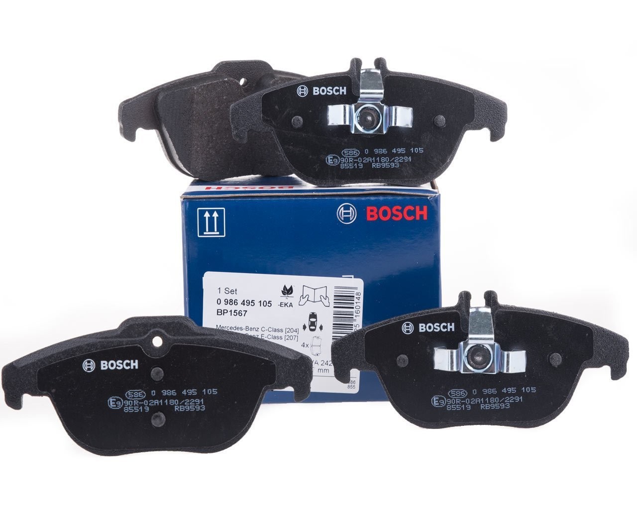 BOSCH 0986495105 | Mercedes W204 Kasa C250 CDI Arka Fren Balata Takım