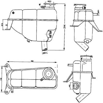 MAHLE CRT121000S | Radyatör Yedek Su Deposu W124 93-95 S124 93-96 C124 93-97 A124 93-98