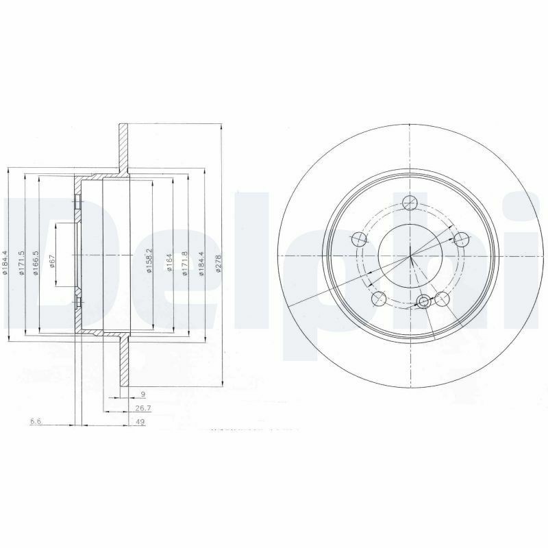 DELPHI BG4152 | Disk Arka 07-14 C-Seri (W204) | 1 Adet
