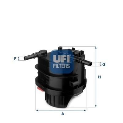 UFI 24.015.00 | Mazot Filtresi 107-1007-206-307-Bipper-C1-C2-C3-Nemo 1.4Hdi Isıtıcı Yok **Oe**
