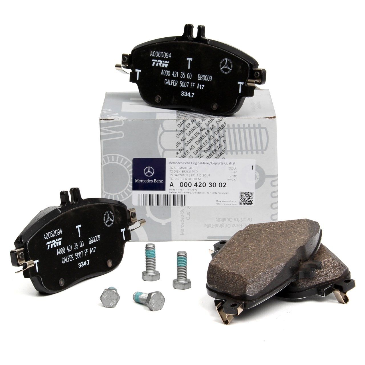 MERCEDES-BENZ A000420290264 | W176 Kasa A160-A180 Ön Fren Balata Takımı Orijinal (0004202902)