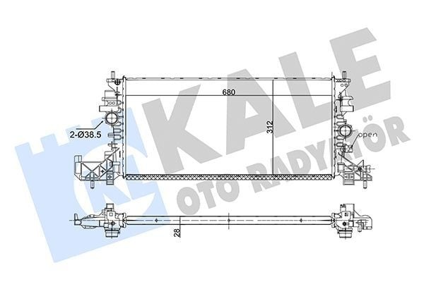 KALE 357255 | Radyatör 16-Astra.K 1.0 1.4 1.6Cdti