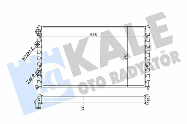 KALE 348260 | Radyatör 92-04 Golf.III-Polo-Caddy 1.9Sdi- TDI
