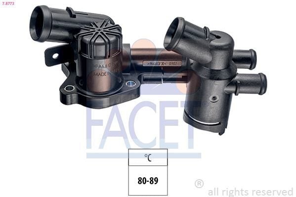 FACET 7.8773 | Termostat Muhafaza Conta Ve Sıcaklık Salterı Ile Caddy Golf VI Jetta Polo A1 A3 Altea Ibiza Leon Toledo Fabia Octavia Rapid Roomster Yeti 1.2Tfsı TSI Cbza Cbzb Cbzc