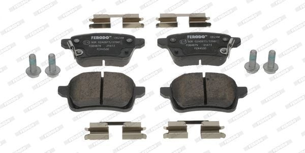 FERODO FDB4879 | Arka Fren Balatası Disk İçin Opel Corsa E 15-Fiat 500L | 1 Adet