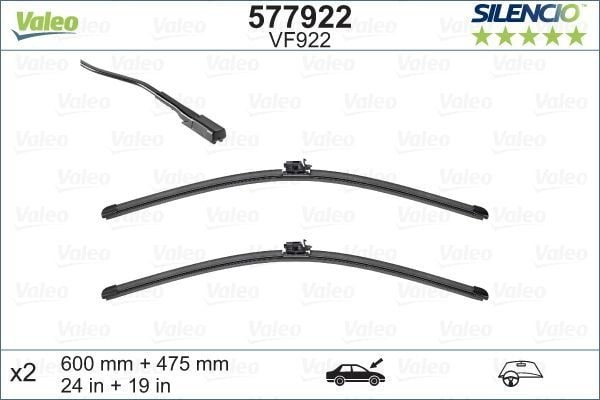 VALEO 577922 | Silgi Süpürgesi Tk 60 + 47.5Cm 16-A-Seri (W176)