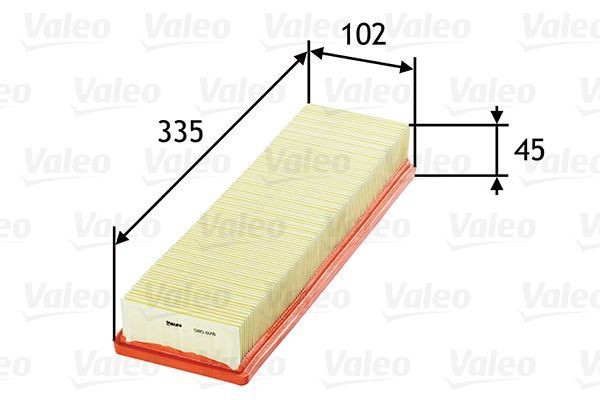 VALEO 585078 | Hava Filtresi (Peugeot Partner-Berlingo 96-P207 06-/ Citroen C2-C3 03-1.1-1.4-1.4I)