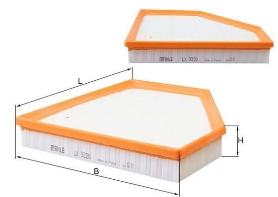 MAHLE LX3320 | Hava Filtresi 15-1-Seri (F20-F21) 3-Seri (F30-F31-F34-F80)