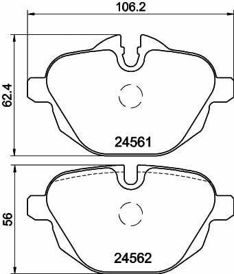 HELLA PAGİD 8DB355013-921 | Fren Balatası Arka (BMW F10-25 G11-30) 2456101