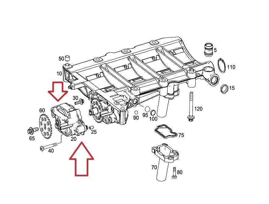 MERCEDES-BENZ A2711800901 | W204 Kasa C180 Kompressor Yağ Pompası Orijinal