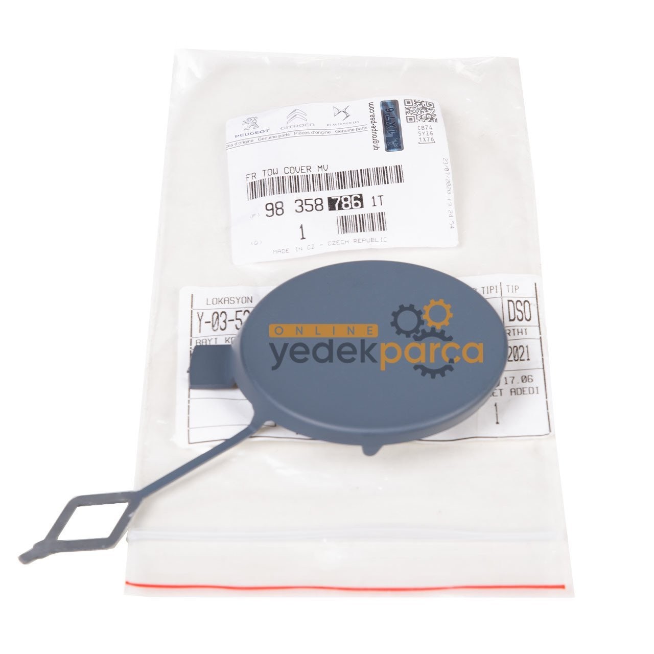 PSA 983587861T | Citroen C3 B618 Makyajlı Ön Tampon Çeki Demir Kapağı Orijinal