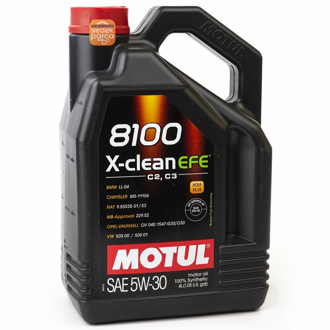 MOTUL 305-109171 | 8100 X-Clean EFE 5W30 Partiküllü Motor Yağı 4LT 2024 Üretim