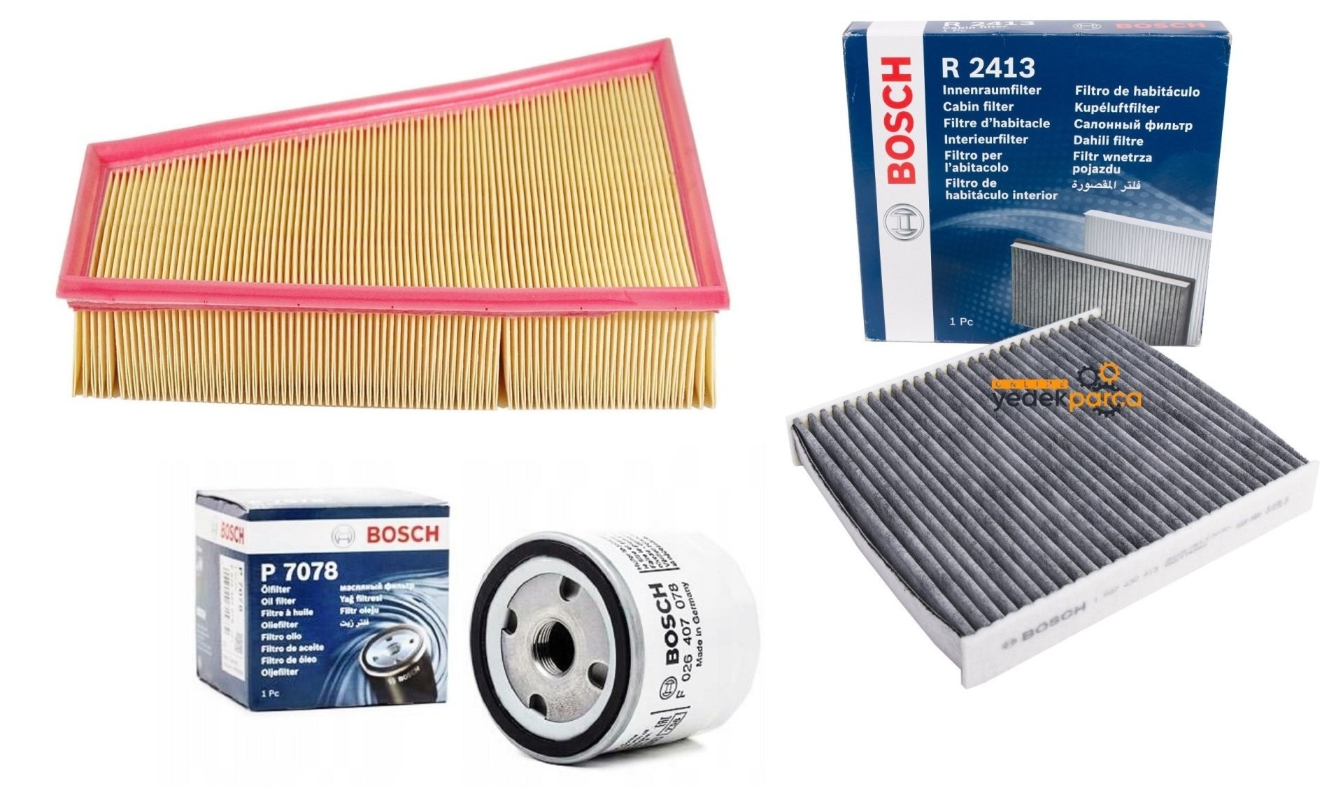 Ford Mondeo 2007-2014 1.6 Benzinli Periyodik Yağ Bakım Seti Bosch Marka