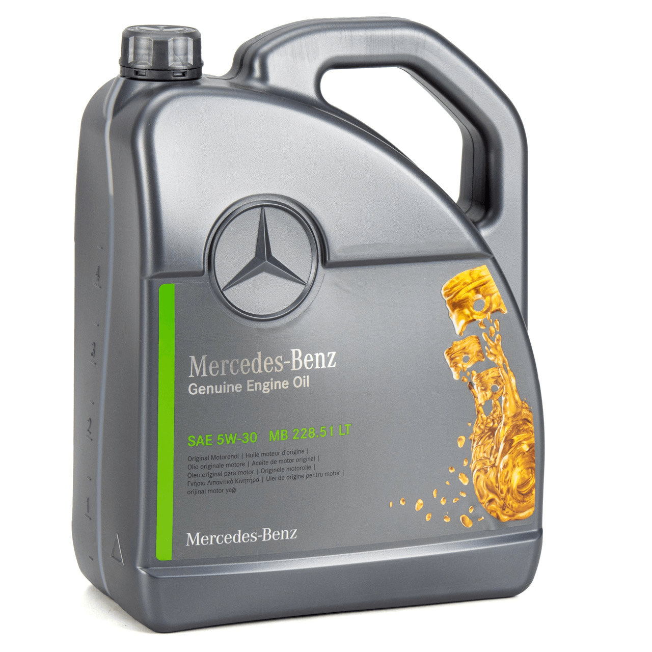 MERCEDES-BENZ A000989690613ABDE | Benz 5W30 Motor Yağı 5 LT MB 229.51 Orijinal Yıldızlı 2022 Tarihli