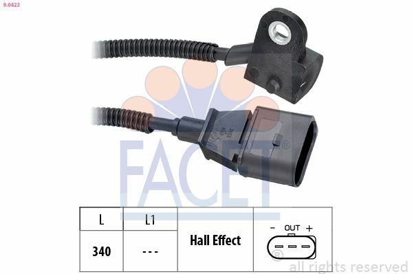 FACET 9.0423 | Eksantrik Mil Konum Sensörü Ford Galaxy 1,9Tdcı 90Ps 99 > 06 Audi A2 A3 / Seat Alhambra Altea Altea Xl Arosa Cordoba Ibiza Leon VW Golf IV Bora Beetle Jetta