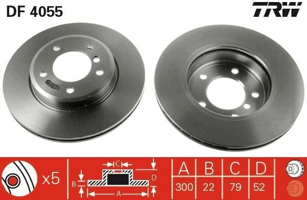TRW DF4055 | Fren Diski Ön BMW 3 E46 99-BMW Z3 BMW Z4