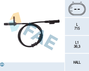FAE 78107 | Mercedes Benz E Serisi W211 Ön Tekerlek Abs Sensörü FAE Marka