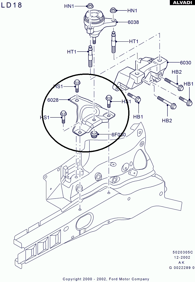 FORD OTOSAN 98AB6037AG | Focus 1998-2005 1.6 Benzinli Zetec Motor Takoz Bağlantı Braketi