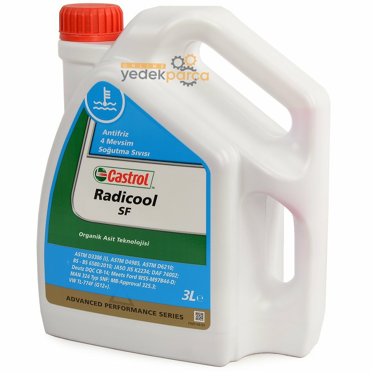 CASTROL RAD-3 | Radicool SF 3 Litre Kırmızı Konsantre Organik Antifiriz