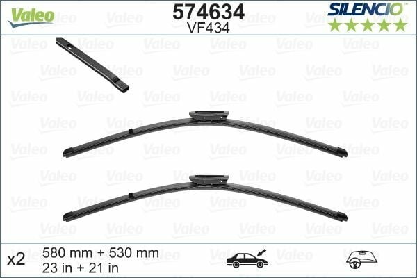 VALEO 574634 | Silgi Süpürgesi Tk 58 + 53Cm 08-Kangoo 13-Cıtan