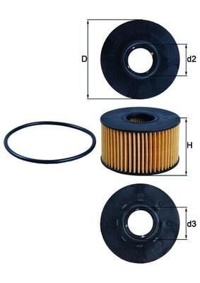 MAHLE OX191D | Yağ Filtresi 01-Transit-Mondeo 2.0-2.4Tdci