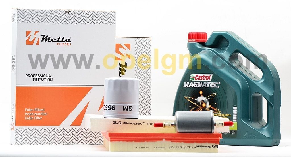 Opel Zafira A 1.6 Periyodik Bakım Seti Bujisiz Polen Geniş Tip Castrol 10W-40 Motor Yağlı
