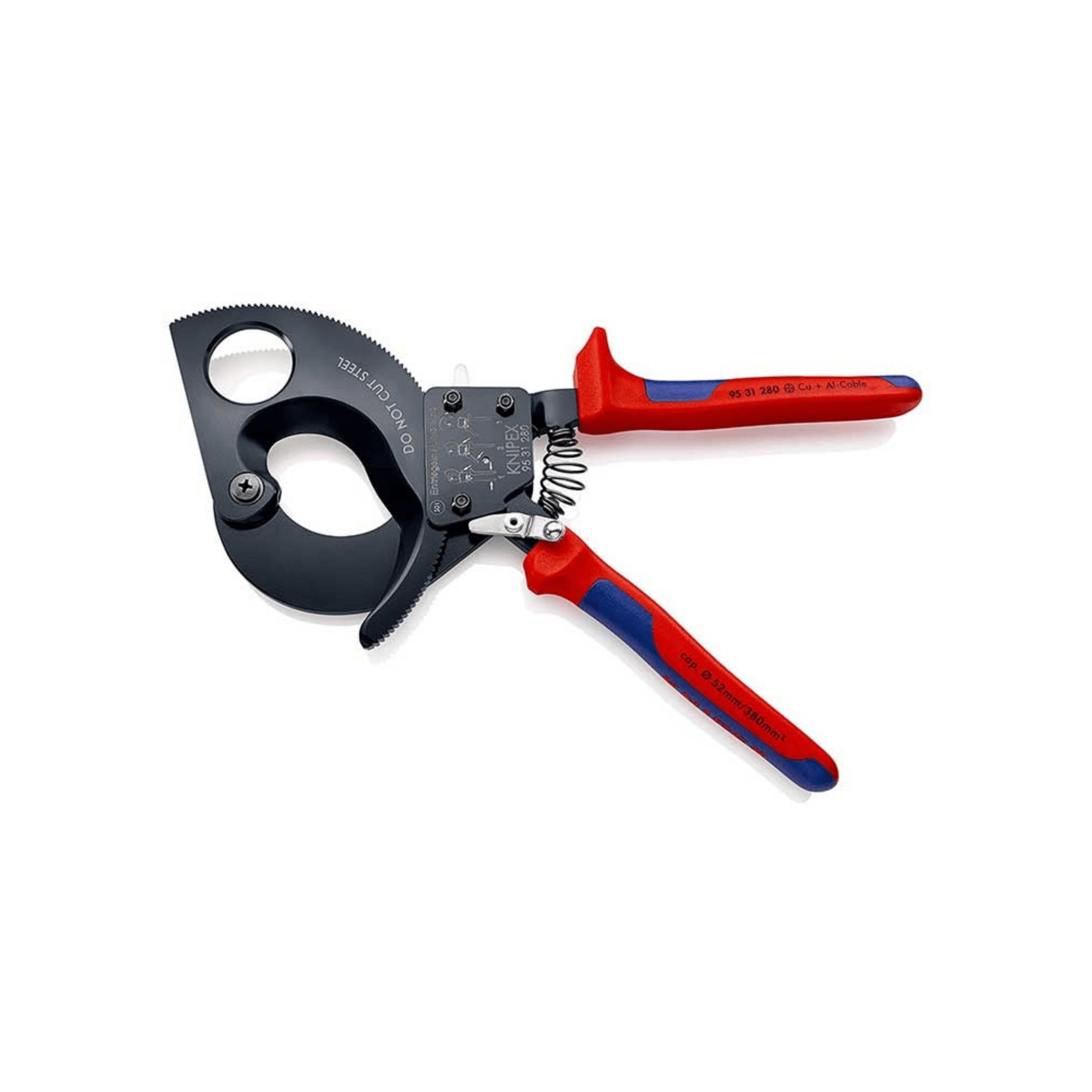 Knipex 95 31 280 Cırcır Mekanizmalı Kablo Kesici