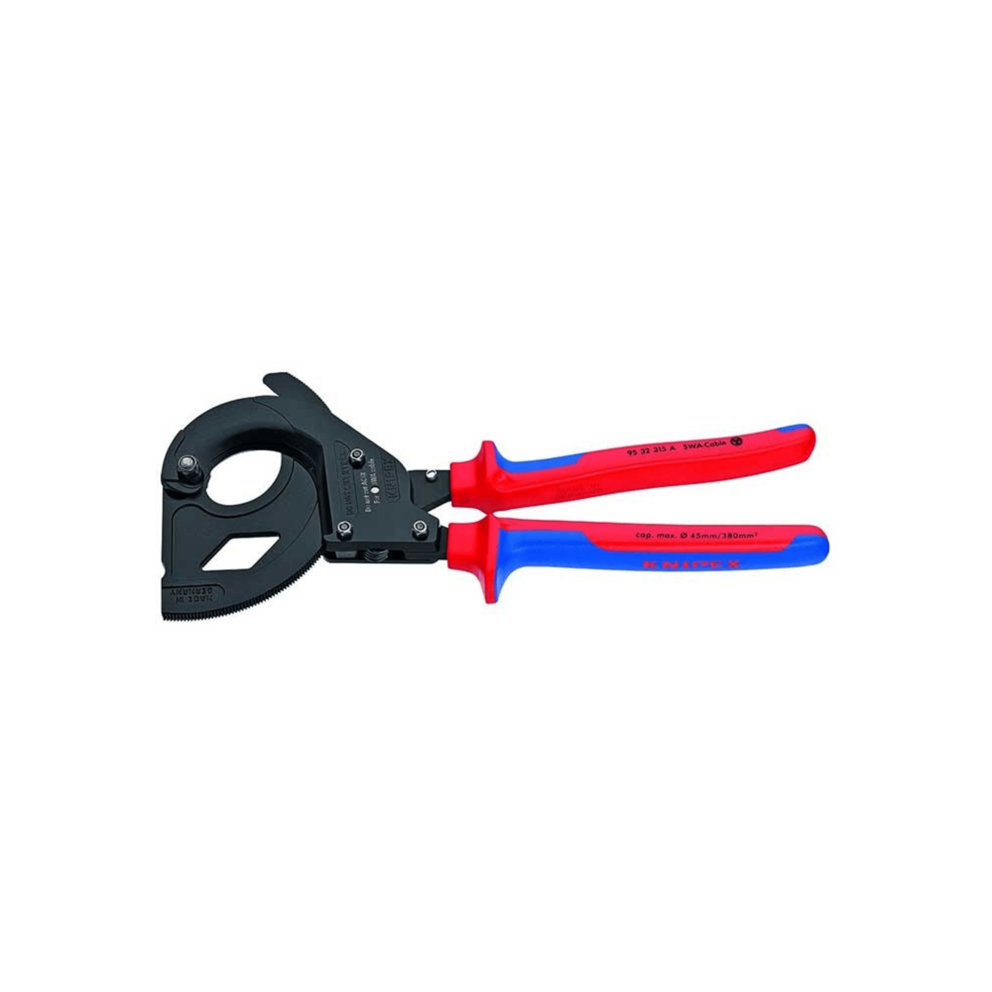 Knipex 95 32 315A Cırcır Mekanizmalı Kablo Kesici