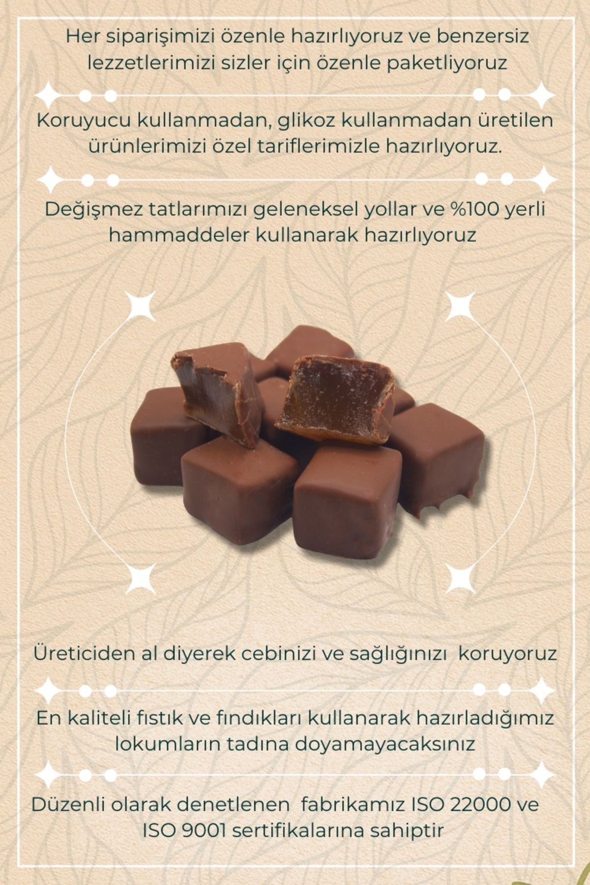 Bitter Çikolata Kaplı Antep Fıstıklı Lokum 226 gr