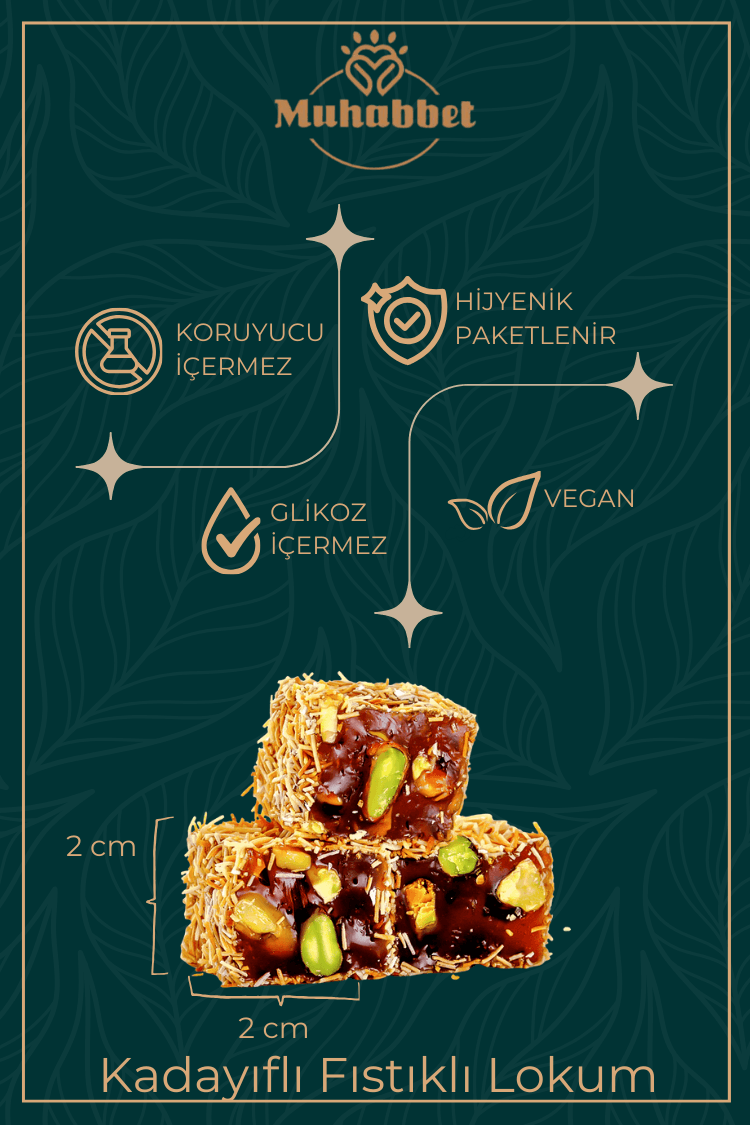 Kadayıflı Antep Fıstıklı Lokum – 226 g