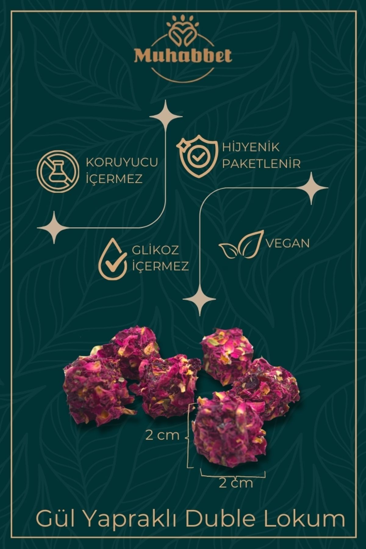 Gül Yapraklı Antep Fıstıklı Katkısız Günlük Üretim Lokum 226 gr