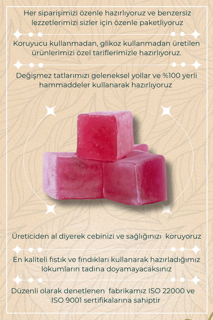 Güllü Lokum 500 gr