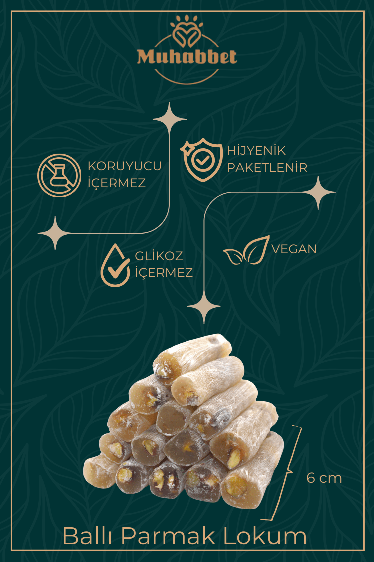 Ballı Fıstıklı Parmak Fitil Lokum 210 gr