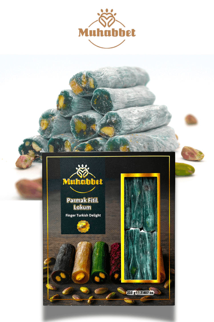 İtalyan Karamelli Fıstıklı Parmak Fitil Lokum 210 gr