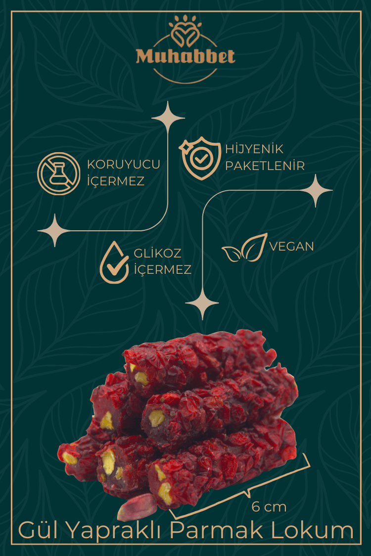 Zereşkli Narlı Fıstıklı Parmak Fitil Lokum – 210 gr
