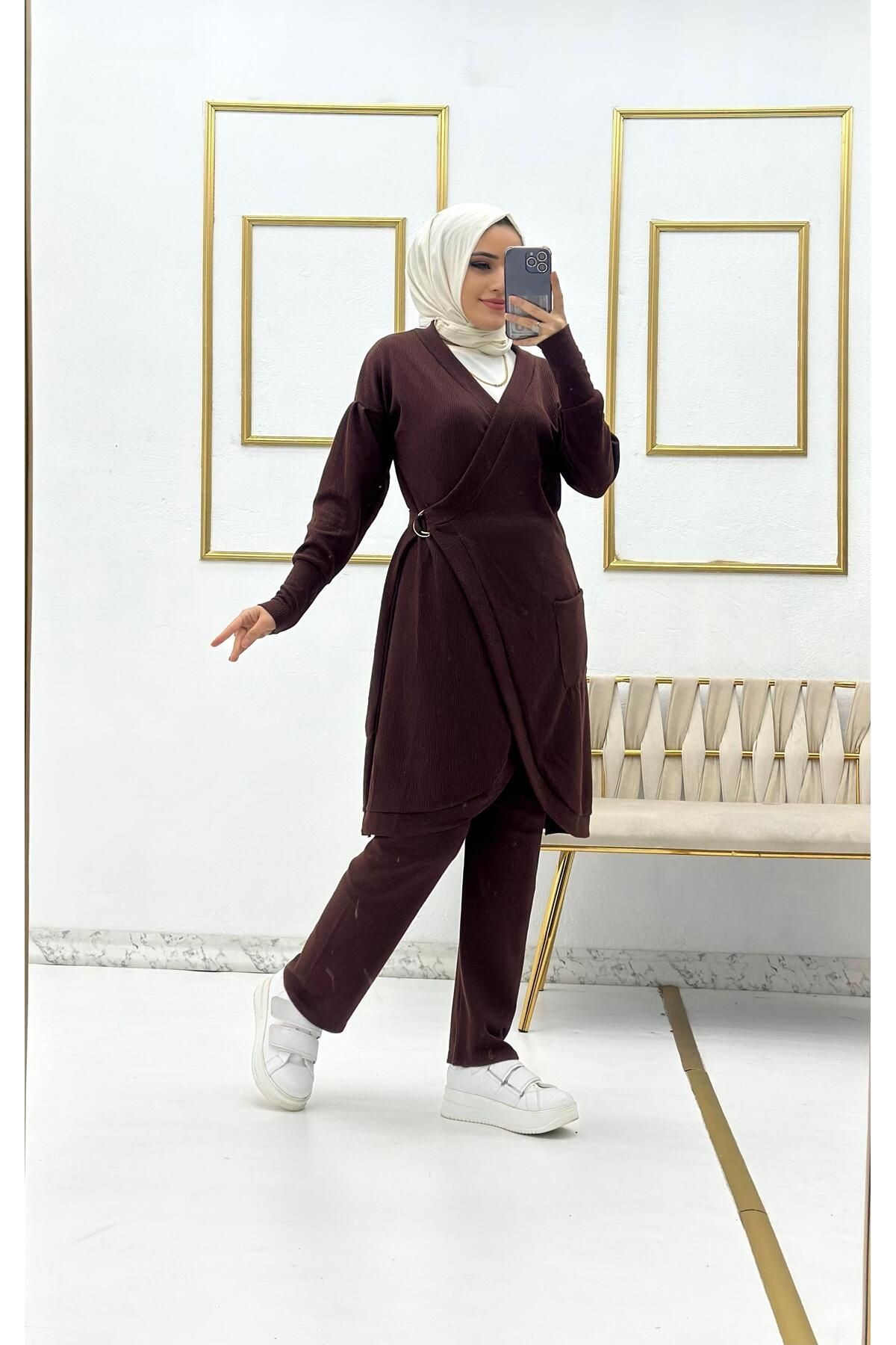 ANVELOP BÜRÜMCÜK ÖRME HIRKALI 2 Lİ TAKIM