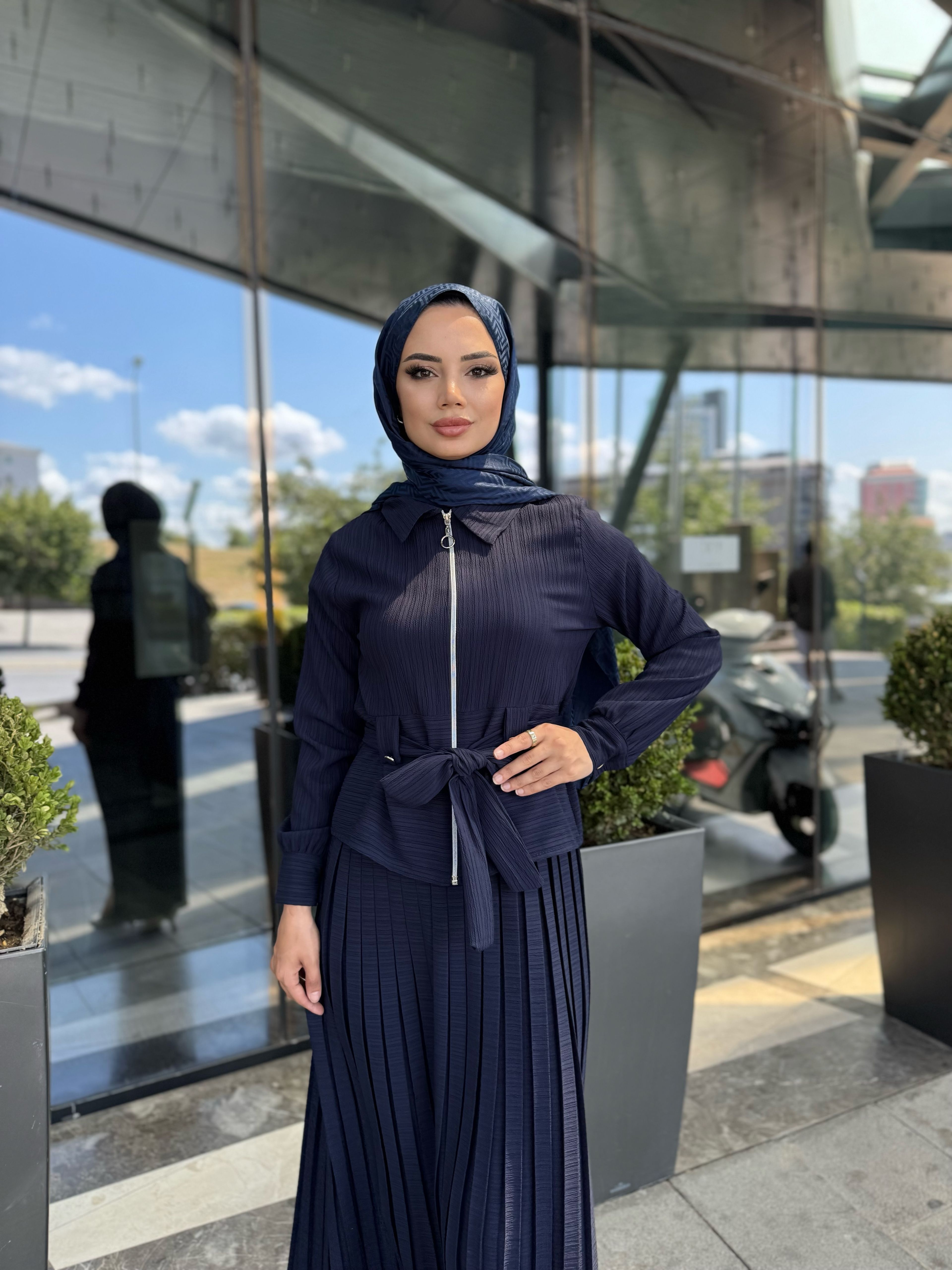 KRASH PLİSE ETEKLİ TAKIM