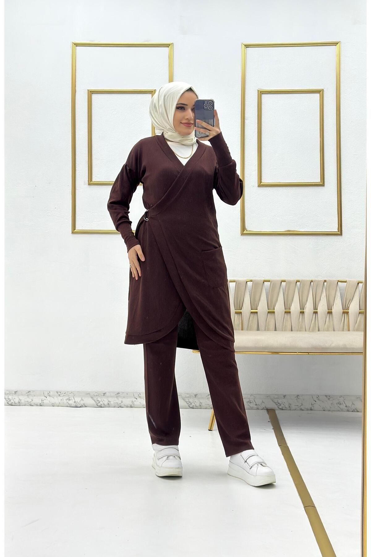 ANVELOP BÜRÜMCÜK ÖRME HIRKALI 2 Lİ TAKIM