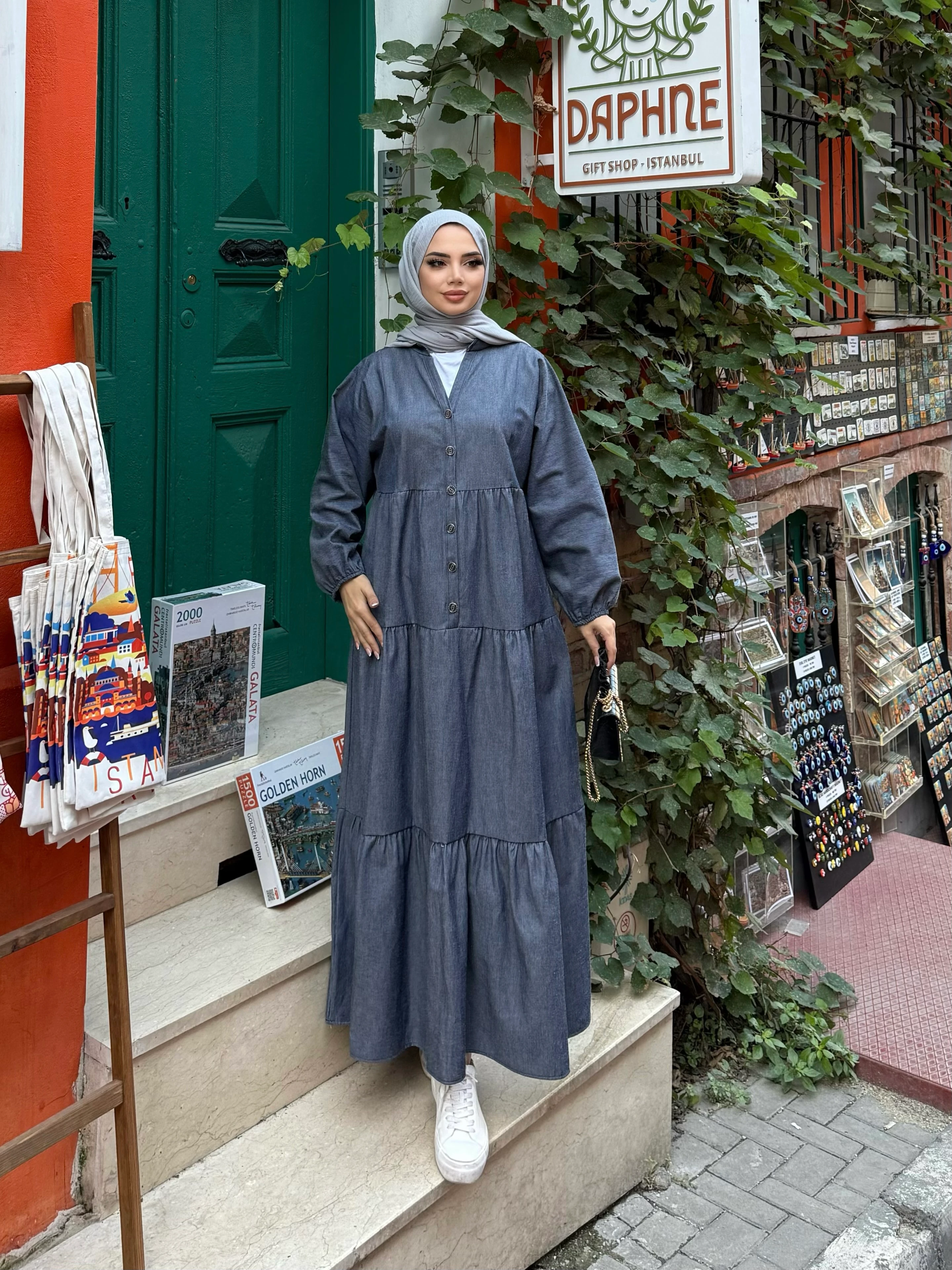 OVERSİZE KOT ELBİSE