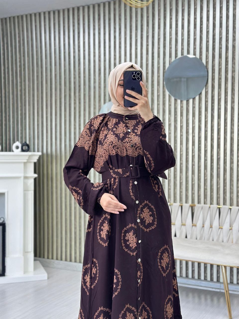 ETEĞİ SULU VİSKON ELBİSE