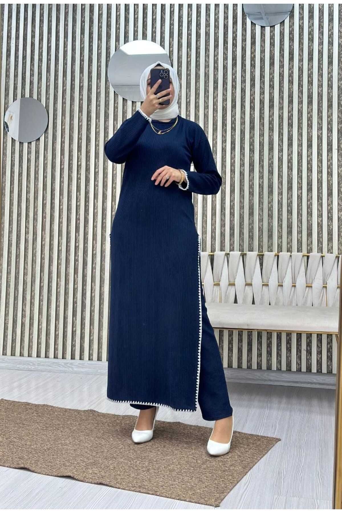 2 Lİ NAKIŞLI TAKIM PANTOLON TUNİK