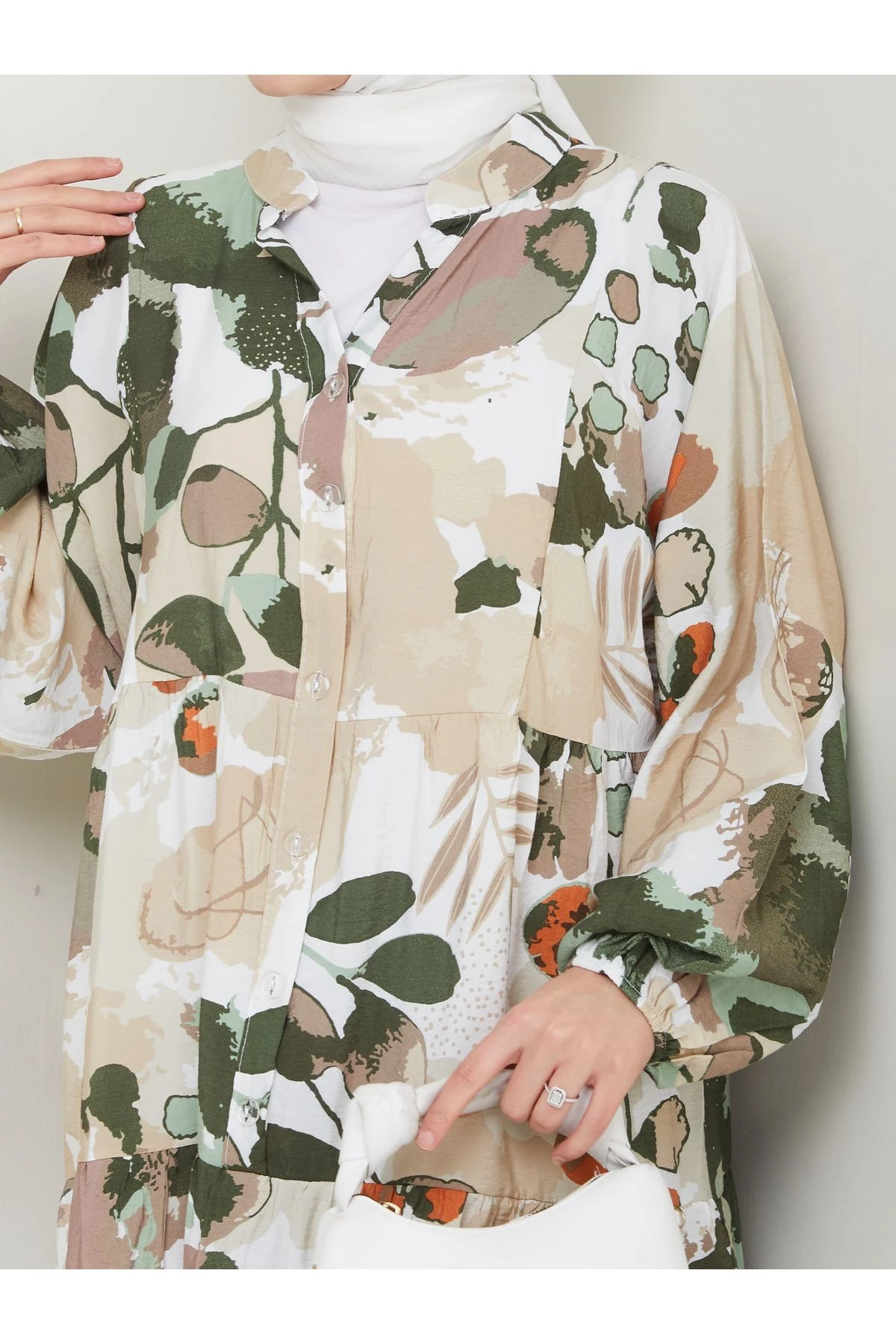 DESENLİ MODAL OVERSİZE ELBİSE