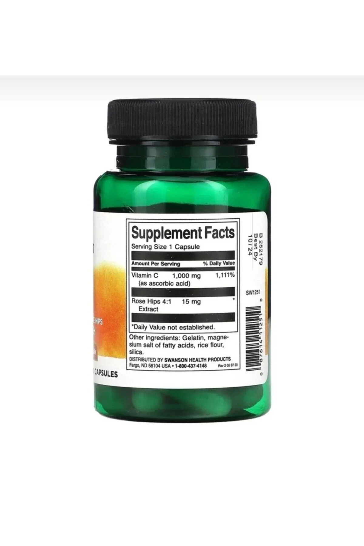 SWANSON C Vitamini 30 Kapsül – 1000 mg Bağışıklık Desteği