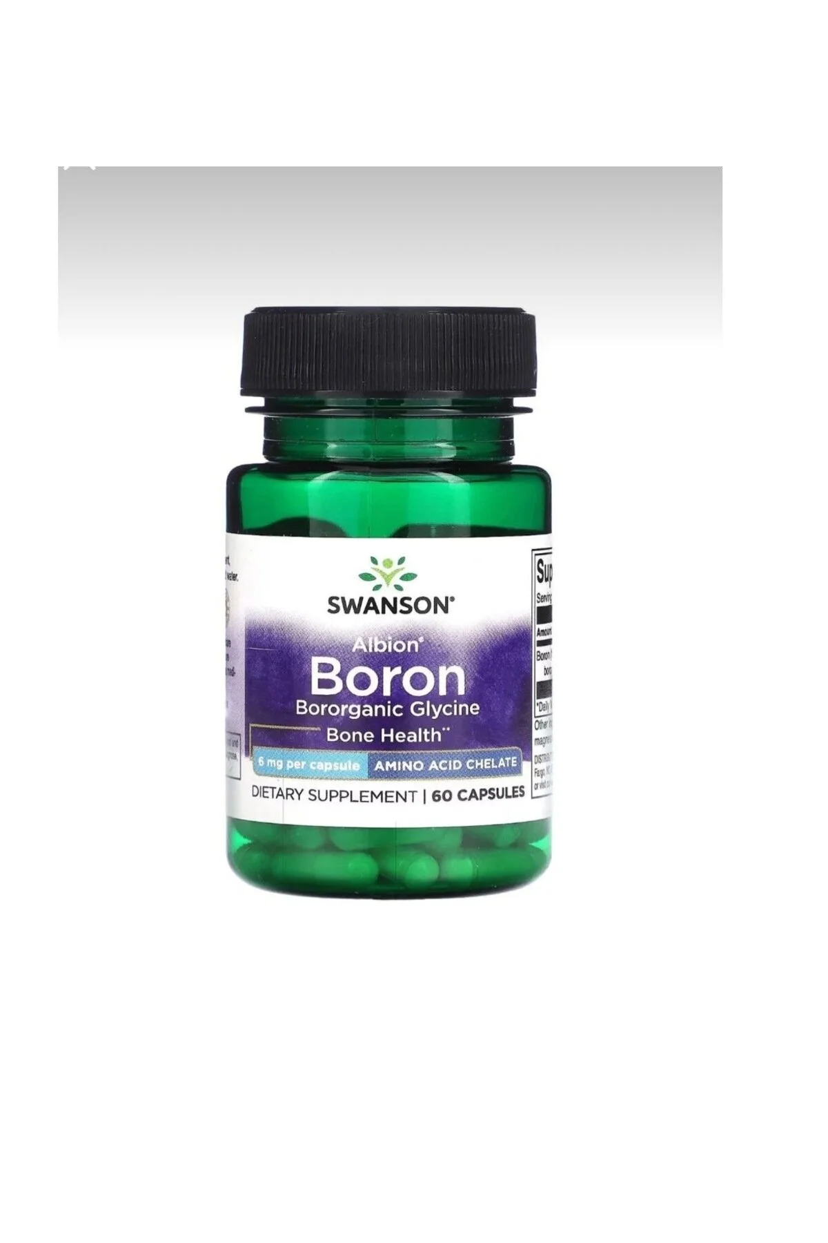 SWANSON Boron 6 mg – 60 Kapsül Mineralli Takviye ve Kemik Desteği