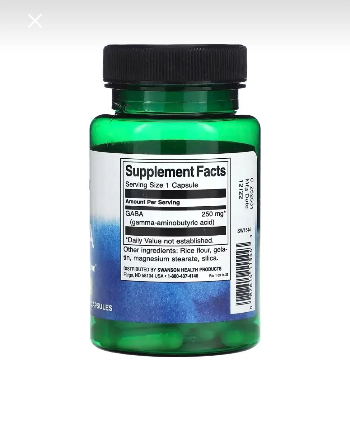 SWANSON GABA 250 mg – 60 Kapsül Sinir Sistemi ve Rahatlama Desteği